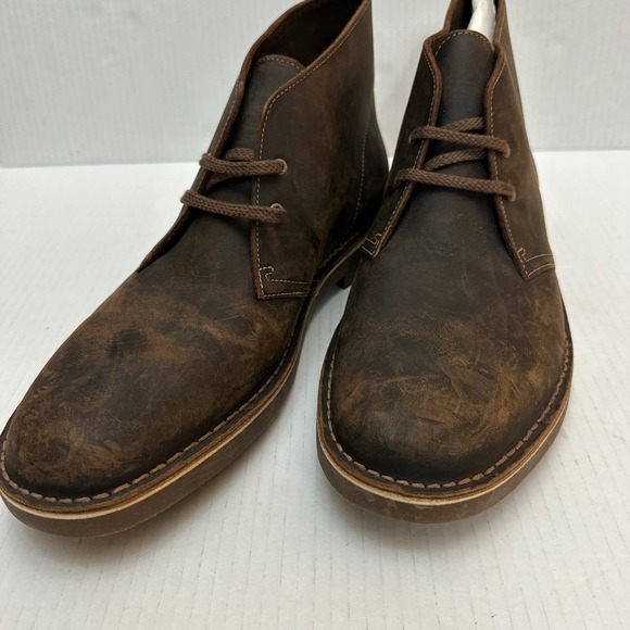 Clarks Desert Boots Mens 13 Bushacre 2 Ankle Brown Leather Lace Up Chukka Shoes main image 6